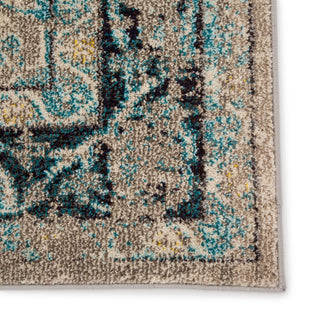 Jaipur Living Amuze Lays AMZ08 Turquoise/Taupe Area Rug