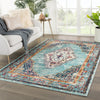 Jaipur Living Amuze Caba AMZ10 Blue/Pink Area Rug Lifestyle Image Feature