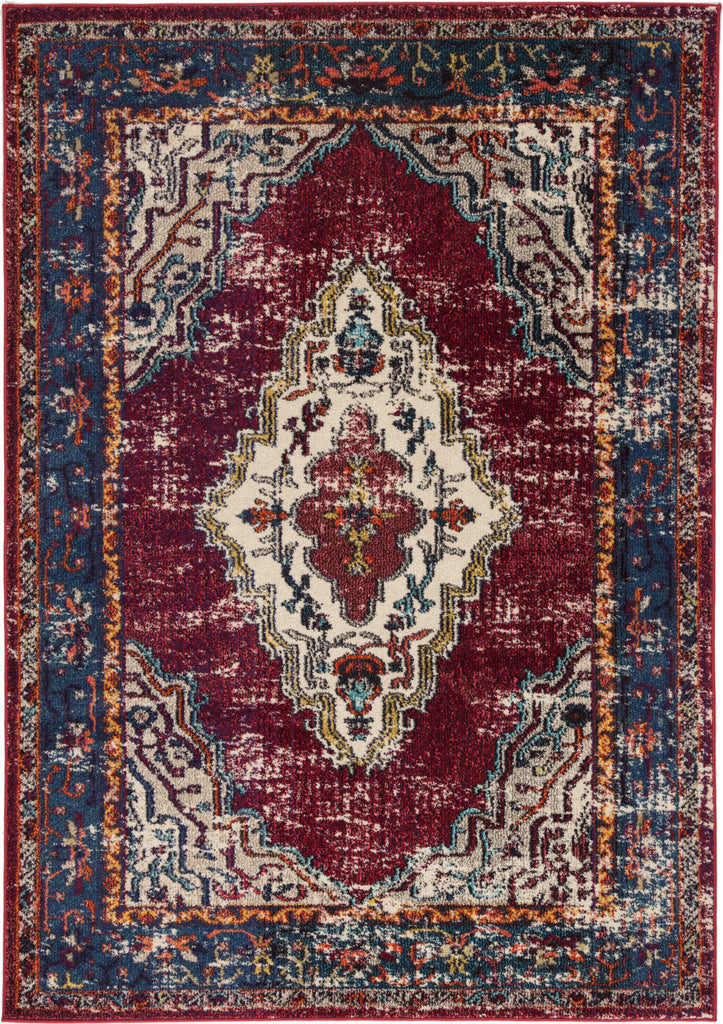 Jaipur Living Amuze Caba AMZ12 Maroon/Blue Area Rug