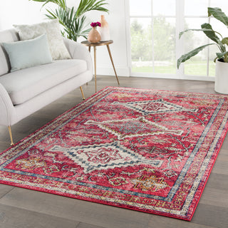 Jaipur Living Amuze Sheba AMZ14 Pink/Gold Area Rug Lifestyle Image Feature