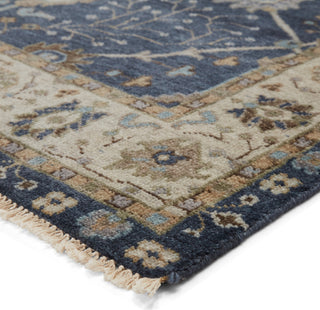 Jaipur Living Anise Princeton ANS02 Dark Blue/Beige Area Rug - Corner