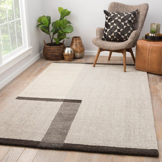 Jaipur Living Asos Capone AOS05 Beige/Dark Gray Area Rug Lifestyle Image Feature