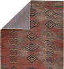 Jaipur Living Artigas Abrego ARG02 Red/Gray Area Rug by Vibe - Folded Corner