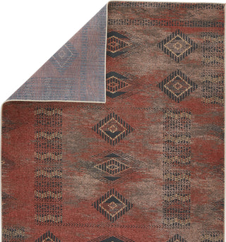 Jaipur Living Artigas Abrego ARG02 Red/Gray Area Rug by Vibe - Folded Corner