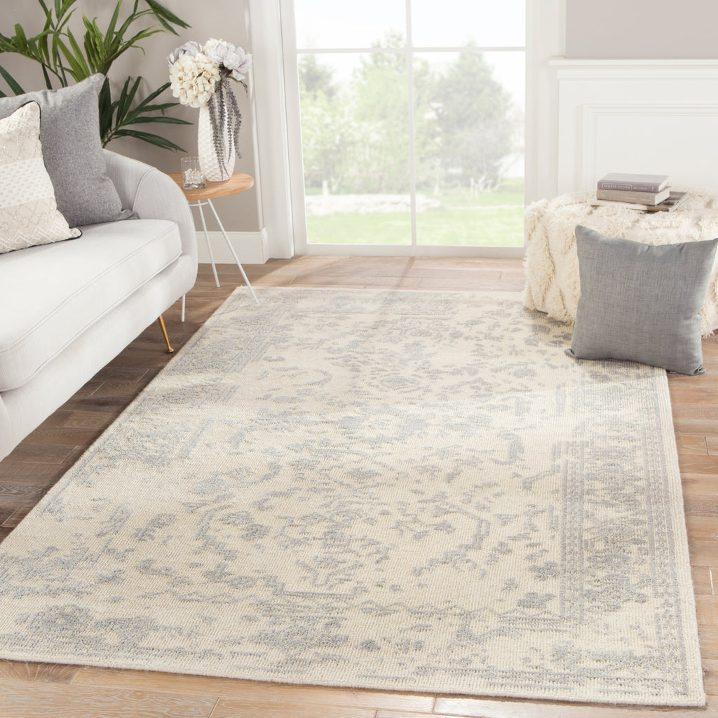 Jaipur Living Aerial Bethel ARL01 Ivory/Gray Area Rug Lifestyle Image Feature