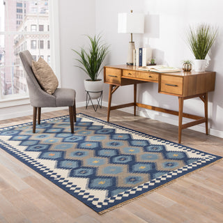 Jaipur Living Anatolia Zebulon AT10 Navy/Gray Area Rug Lifestyle Image Feature