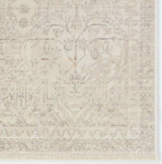 Jaipur Living Audun Prado AUD08 Light Taupe/Cream Area Rug by Vibe - Corner Close Up