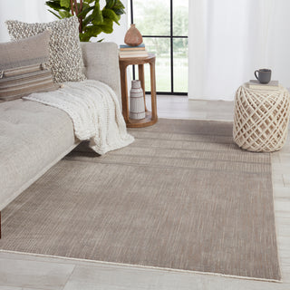 Jaipur Living Aura Ewan AUR04 Taupe/Gray Area Rug Lifestyle Image Feature