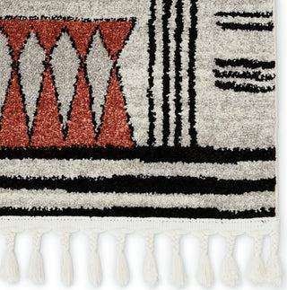 Jaipur Living Bahia Izmir BAH01 Black/Clay Area Rug by Vibe Detail Image - Corner Close Up