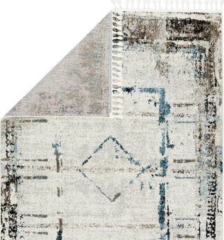 Jaipur Living Bahia Aydin BAH02 Gray/Blue Area Rug by Vibe - Folded Corner