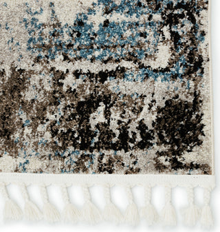 Jaipur Living Bahia Aydin BAH02 Gray/Blue Area Rug by Vibe - Corner Close Up