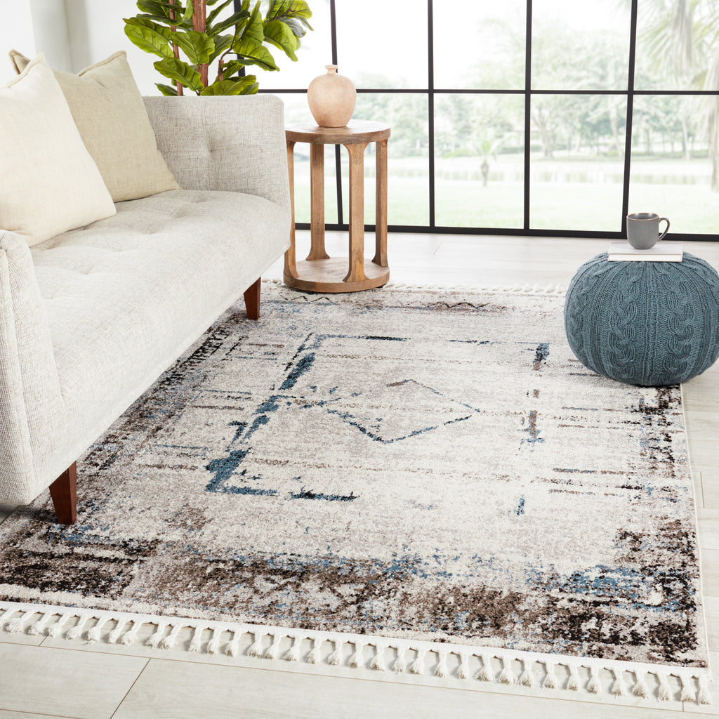 Jaipur Living Bahia Aydin BAH02 Gray/Blue Area Rug by Vibe Lifestyle Image Feature