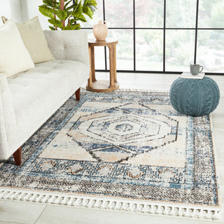 Jaipur Living Bahia Samsun BAH04 Blue/Light Orange Area Rug by Vibe Lifestyle Image Feature