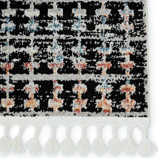 Jaipur Living Bahia Kandira BAH07 Black/Clay Area Rug by Vibe- Corner Close Up