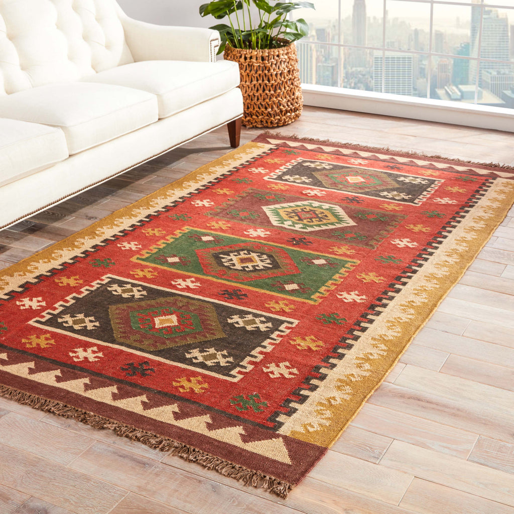 Jaipur Living Bedouin Amman BD04 Red/Gold Area Rug Lifestyle Image Feature