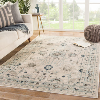 Jaipur Living Berkeley Stirling BER02 Light Gray/Light Blue Area Rug Lifestyle Image Feature