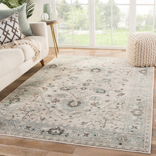 Jaipur Living Berkeley Kenley BER04 Light Blue/Light Gray Area Rug Lifestyle Image Feature