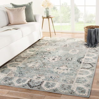 Jaipur Living Berkeley Lennox BER07 Light Blue/Ivory Area Rug Lifestyle Image Feature