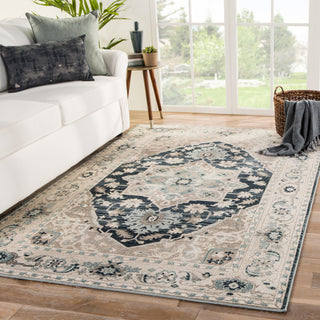 Jaipur Living Berkeley Kenley BER08 Blue/Gray Area Rug Lifestyle Image Feature