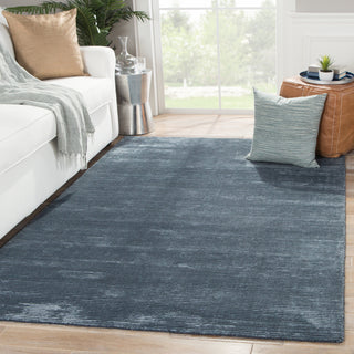 Jaipur Living Basis BI17 Dark Blue Area Rug Lifestyle Image Feature