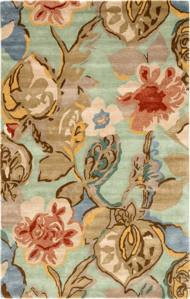 Jaipur Living Blue Petal Pusher BL71 Green/Multicolor Area Rug