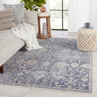 Jaipur Living Ballad Seraph BLA08 Blue/Gray Area Rug Lifestyle Image Feature