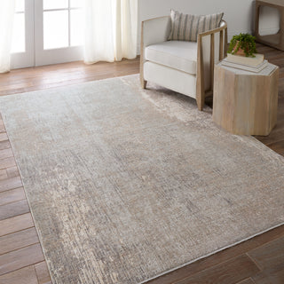 Jaipur Living Ballad Kosta BLA13 Taupe/Silver Area Rug Lifestyle Image Feature