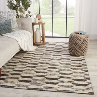 Jaipur Living Borderland Candela BLD02 Gray/Cream Area Rug Lifestyle Image Feature