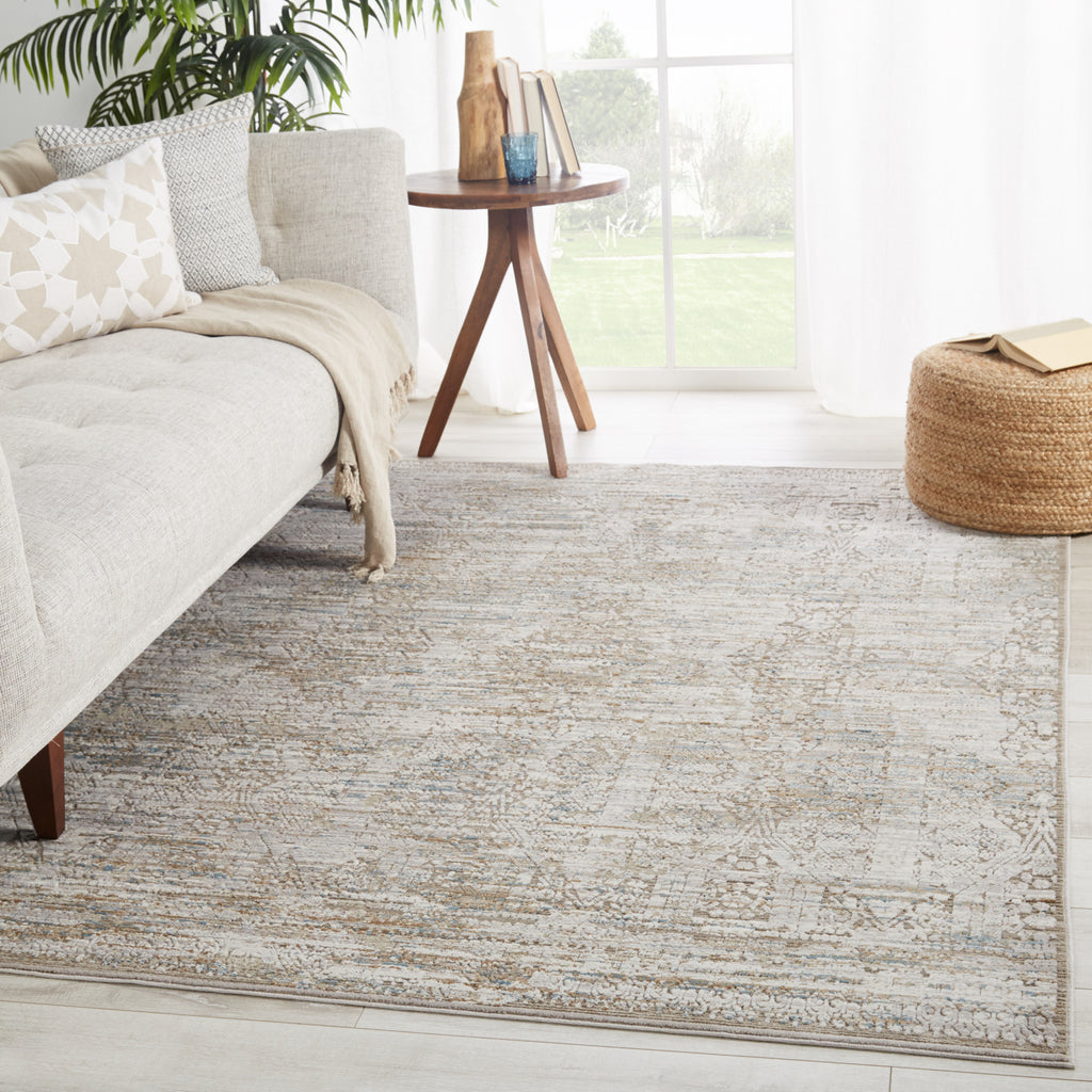 Jaipur Living Brienne Kace BNN01 Gray/Blue Area Rug by Vibe Lifestyle Image Feature