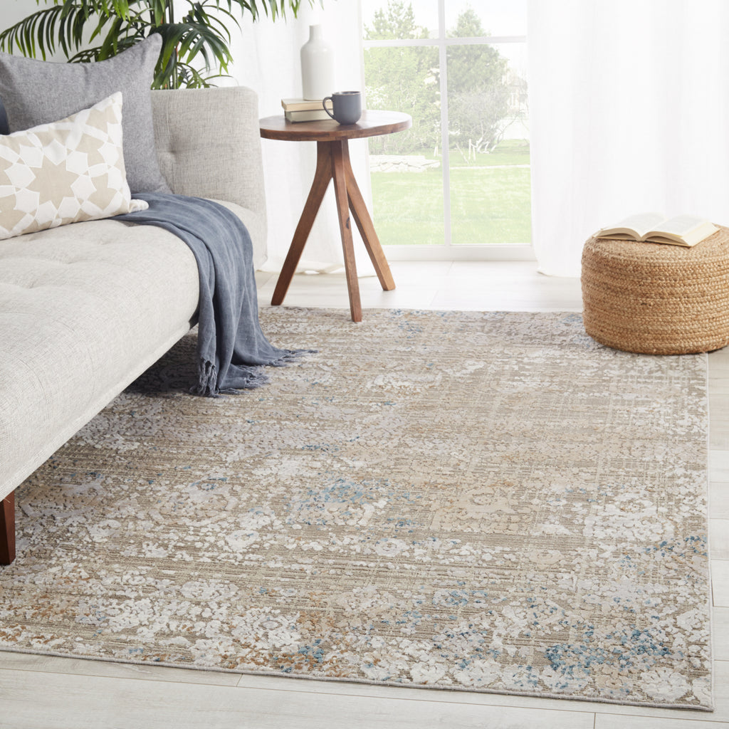 Jaipur Living Brienne Behruz BNN02 Gray/Blue Area Rug by Vibe Lifestyle Image Feature
