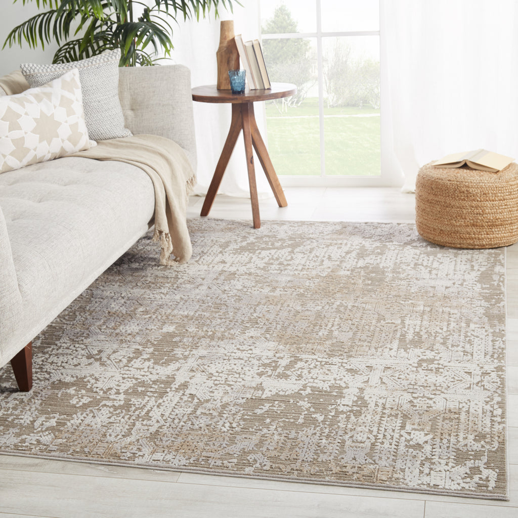 Jaipur Living Brienne Irsia BNN03 Gray/Light Taupe Area Rug by Vibe Lifestyle Image Feature
