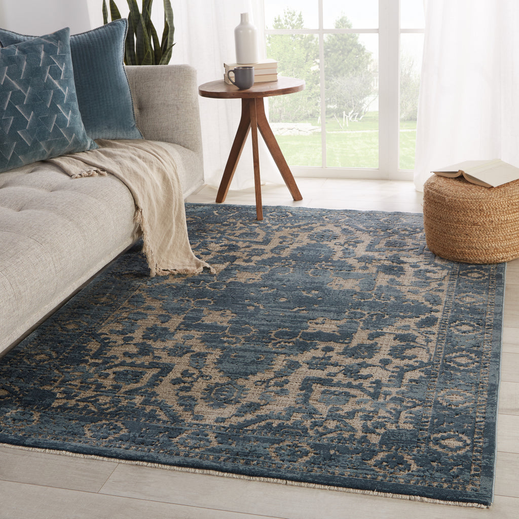 Jaipur Living Brienne Idella BNN06 Blue/Light Taupe Area Rug by Vibe Lifestyle Image Feature