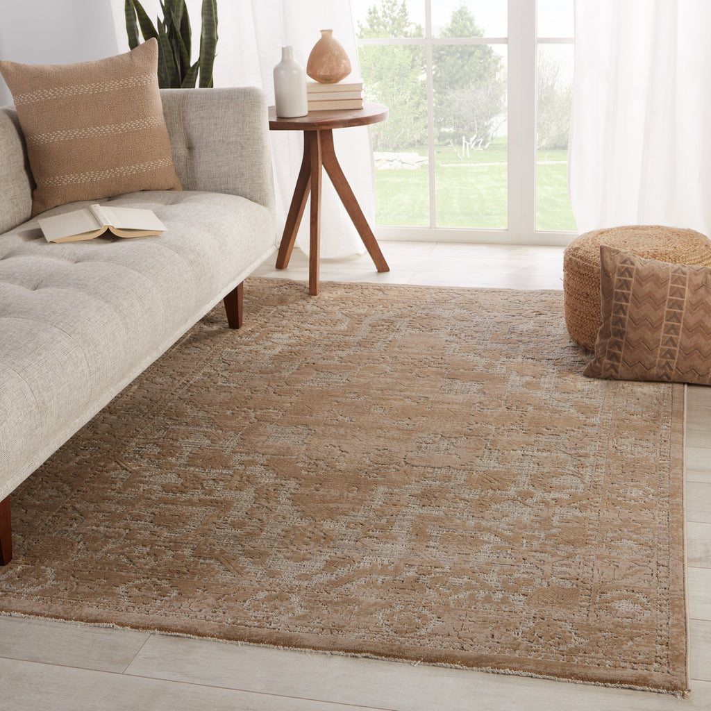 Jaipur Living Brienne Idella BNN07 Gold/Light Taupe Area Rug by Vibe Lifestyle Image Feature