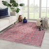 Jaipur Living Boheme Shelta BOH05 Blue/Red Area Rug Lifestyle Image Feature