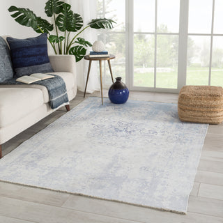 Jaipur Living Boheme Contessa BOH07 Blue/White Area Rug Lifestyle Image Feature