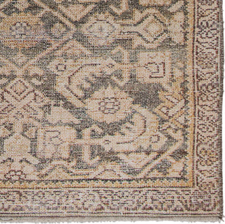 Jaipur Living Boheme Atkins BOH13 Gold/Green Area Rug- Corner Close Up Image