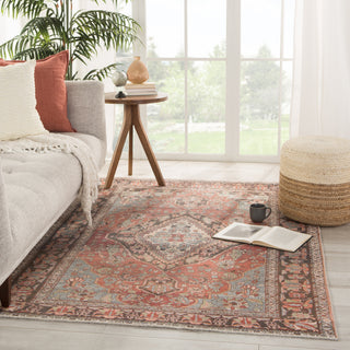 Jaipur Living Boheme Wesleyan BOH18 Rust/Gray Area Rug Lifestyle Image Feature