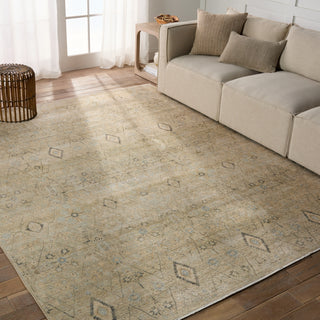 Jaipur Living Boheme Maisie BOH26 Green/Blue Area Rug Lifestyle Image Feature