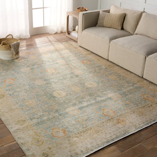 Jaipur Living Boheme Lovato BOH27 Blue/Green Area Rug Lifestyle Image Feature