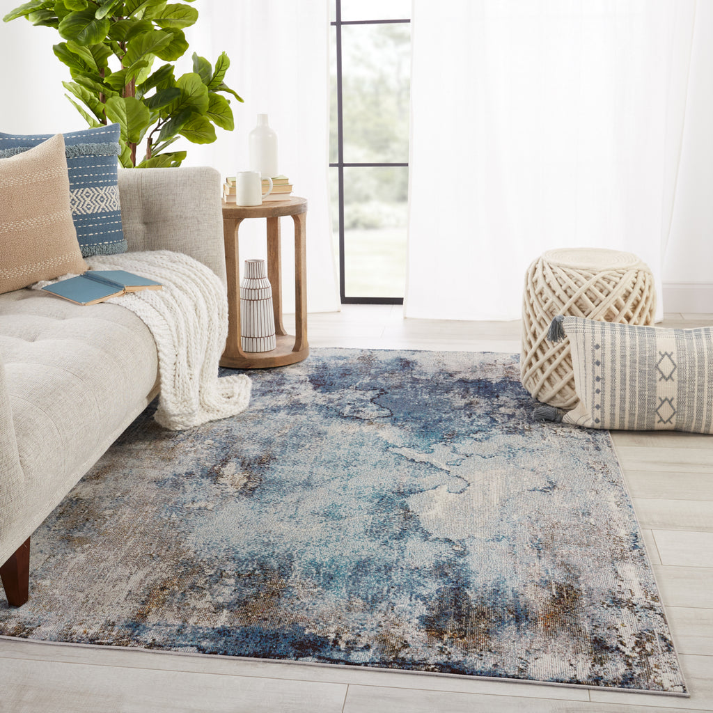 Jaipur Living Borealis Comet BOR02 Blue/Brown Area Rug by Vibe Lifestyle Image Feature
