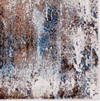 Jaipur Living Borealis Comet BOR04 Brown/Blue Area Rug by Vibe - Corner Close Up Image