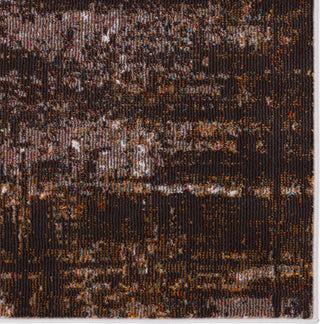 Jaipur Living Borealis Donati BOR05 Brown/Tan Area Rug by Vibe - Corner Close Up Image