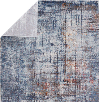 Jaipur Living Borealis Donati BOR06 Blue/Orange Area Rug by Vibe - Backing Image