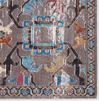 Jaipur Living Borealis Namid BOR09 Gray/Multicolor Area Rug by Vibe - Corner Close Up