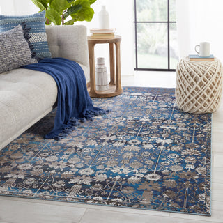 Jaipur Living Borealis Izar BOR10 Blue/White Area Rug by Vibe Lifestyle Image Feature