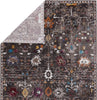 Jaipur Living Borealis Zaniah BOR12 Black/Multicolor Area Rug by Vibe - Backing Image