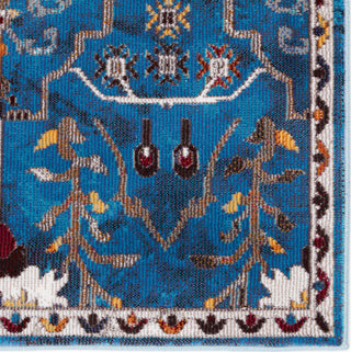 Jaipur Living Borealis Zaniah BOR15 Blue/Multicolor Area Rug by Vibe - Corner Close Up Image