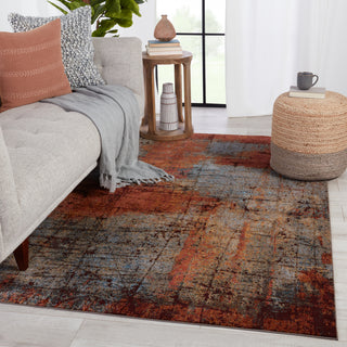 Jaipur Living Borealis Hoku BOR16 Orange/Light Blue Area Rug by Vibe