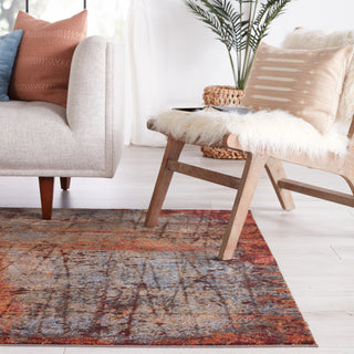 Jaipur Living Borealis Hoku BOR16 Orange/Light Blue Area Rug by Vibe