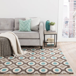 Jaipur Living Brio Mosaic BR30 Gray/Blue Area Rug Lifestyle Image Feature